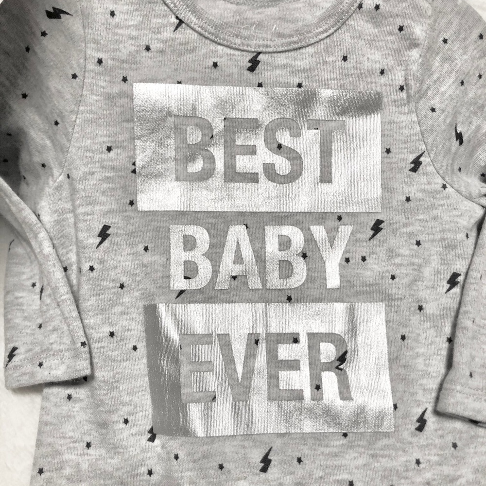 🆕Unisex Baby BEST BABY EVER Footie Onesie - Picture 2 of 5